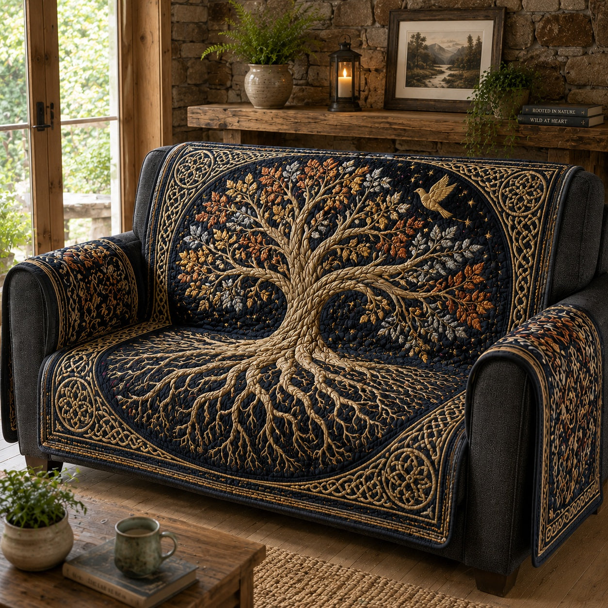 Twilight Ascendant Flight Quilted Sofa Cover Christmas Home Decor Secret Santa Gifts