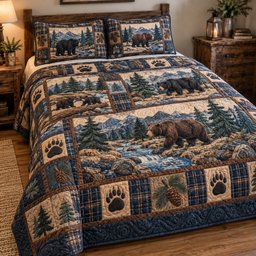 Black Cat Sunflowers Quilted Bedding Set Xmas Winter Wonderland Bedroom Decor Gifts