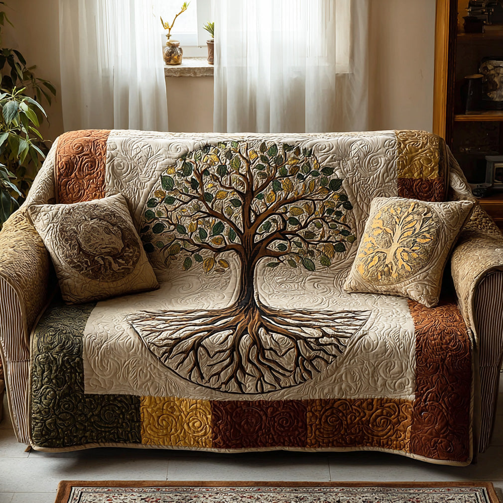 Ancient Roots Quilted Sofa Cover Quilted Sofa Protector Fathers Day Ideas