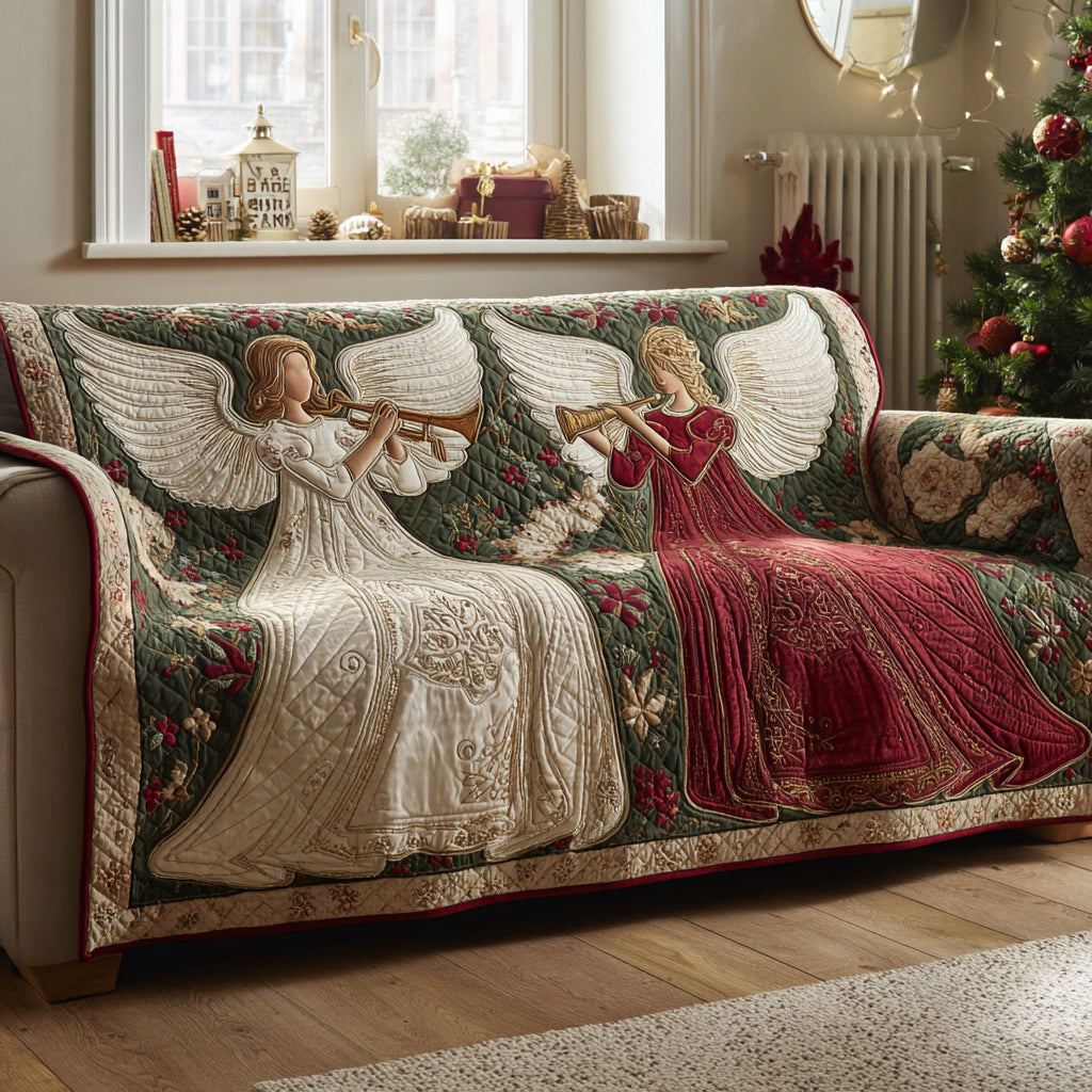 Angel Serenade Star Quilted Sofa Cover Quilted Sofa Protector Gift For Home Decor