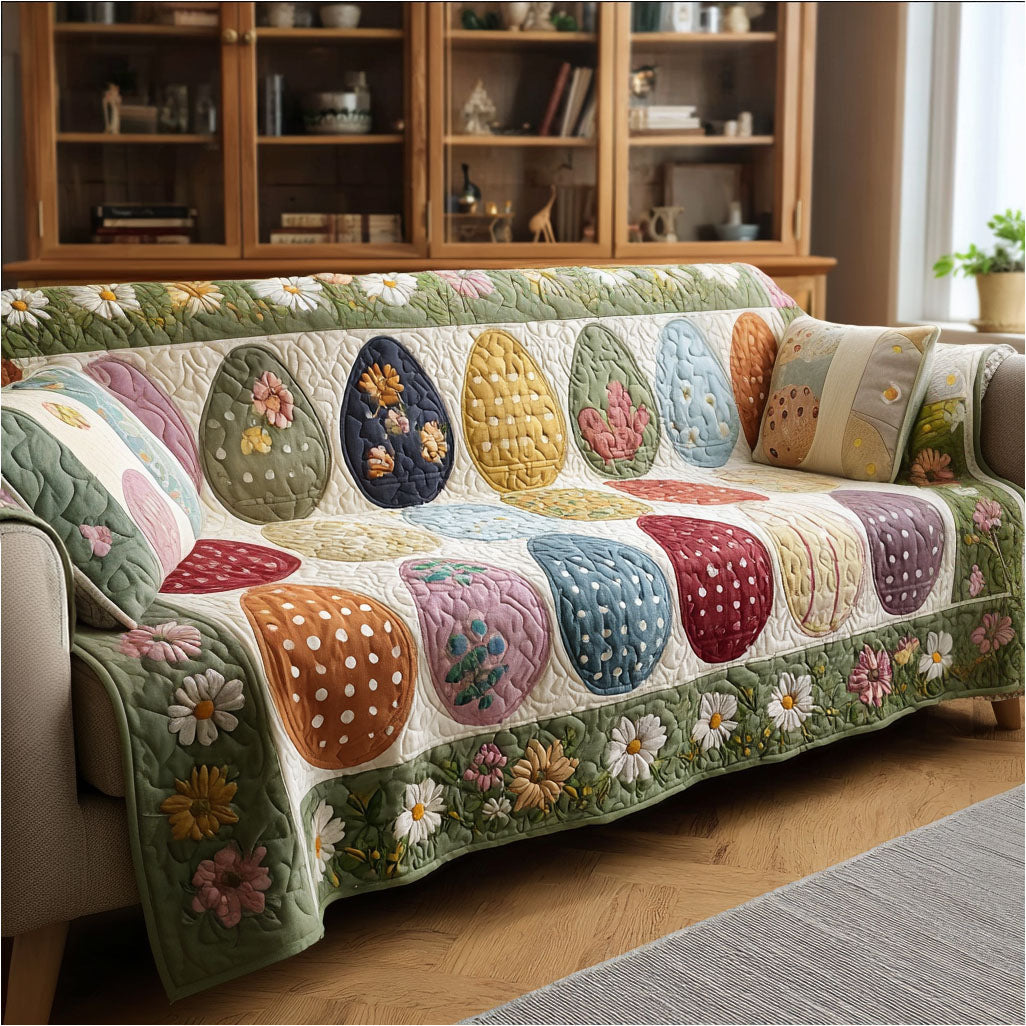 Easter Cottage Cheer Quilted Sofa Cover Quilted Sofa Protector Gifts For New Home