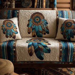 Feather Crest Quilted Sofa Cover Quilted Sofa Protector Birthday Gift For Men