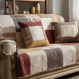 Cozy Patchwork Quilted Sofa Cover House Decor Items Gifts For Girlfriend