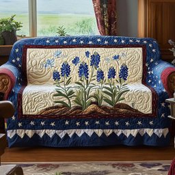 Dallas Flower Quilted Sofa Cover Floral Sofa Cover Father_s Day Gifts For Dad