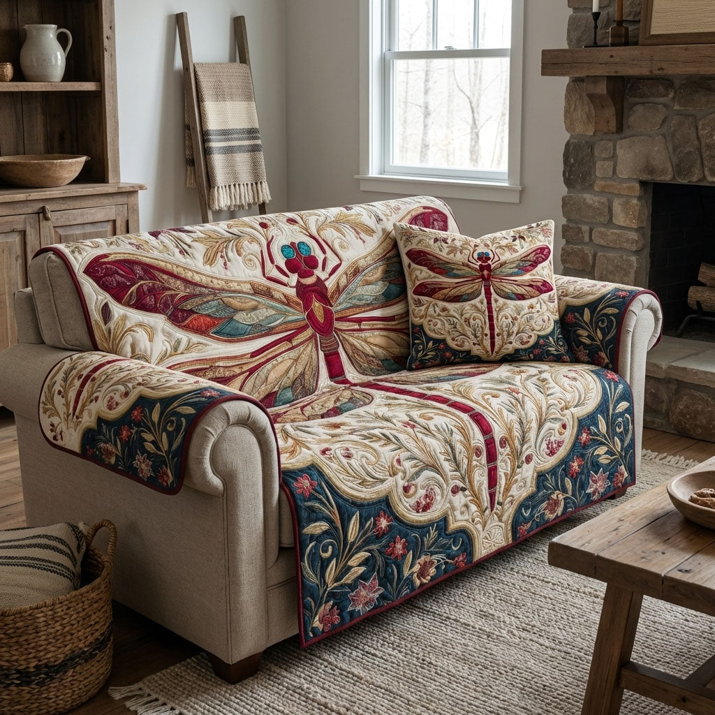 Dragonfly Dream Quilted Sofa Cover Dragonfly Sofa Cover Cool Gifts For Dad