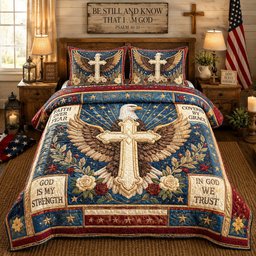 Grace Wing Christian Quilted Bedding Set Christian Bedding Set Gifts For Dad