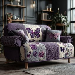 Dreamy Butterfly Quilted Sofa Cover House Decor Items Birthday Gift For Mother