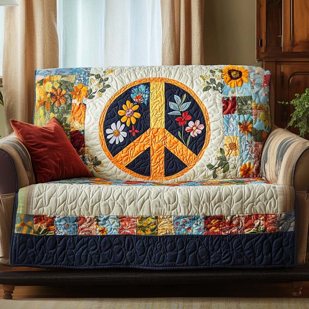 Circle Calm Quilted Sofa Cover Sofa Throw Cover Gifts For Housewarming