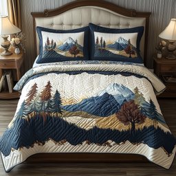 Forest Vibe Quilted Bedding Set Forest Bedding Set House Warming Gifts