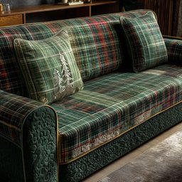 Evergreen Warmth Quilted Sofa Cover Cozy Home Decor Unique Gifts For Women