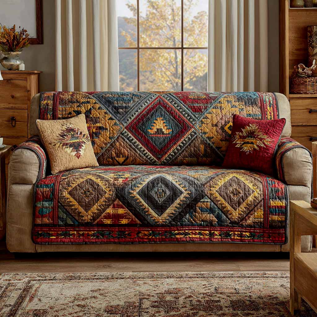 Canyon Spirit Quilted Sofa Cover House Decor Items Gifts For Birthday Husband