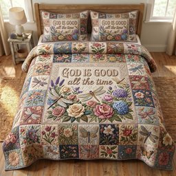Christian Faith Quilted Bedding Set Religious Bedroom Decor Christian Gifts For Grandma