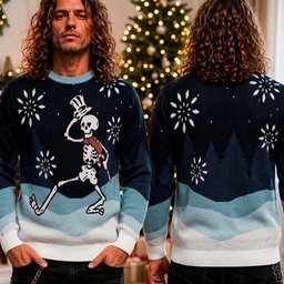 Grateful Dead Dancing Skeleton In Top Hat Xmas Ugly Sweater Grateful Dead Clothing