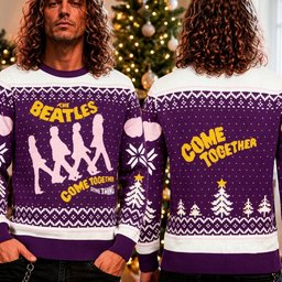 The Beatles Abbey Road Silhouette Come Together Ugly Christmas Sweater Beatles Wear