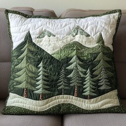 Forest Vibe Quilted Pillow Case Throw Pillows For Couch Cool Gifts For Dad