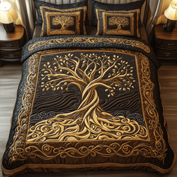 Eternal Tree Of Life Quilted Bedding Set Unique Home Decor Gifts For Friends