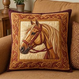 Golden Palomino Quilted Pillow Case Decorative Pillows For Couch Birthday Gift For Men