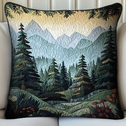 Peaceful Mountain Quilted Pillow Case Throw Pillows For Couch Dad_s Favorite Gifts