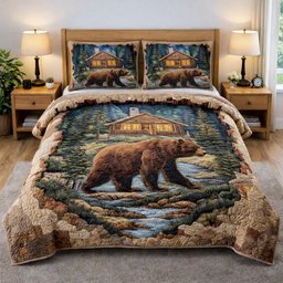 Woodland Guardian Quilted Bedding Set Wildlife Forest Best Duvet Covers Gift For Her