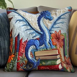 Dragon Quilted Pillow Case Decorative Throw Pillows House Warming Gifts