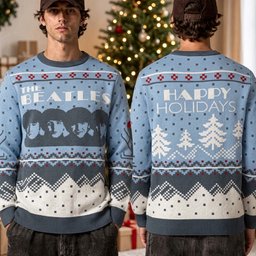 The Beatles Silhouette Portrait Ugly Christmas Sweater The Beatles Holiday Outfits