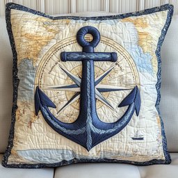 Nautical Anchor Quilted Pillow Case Throw Pillows For Couch Dad_s Favorite Gifts