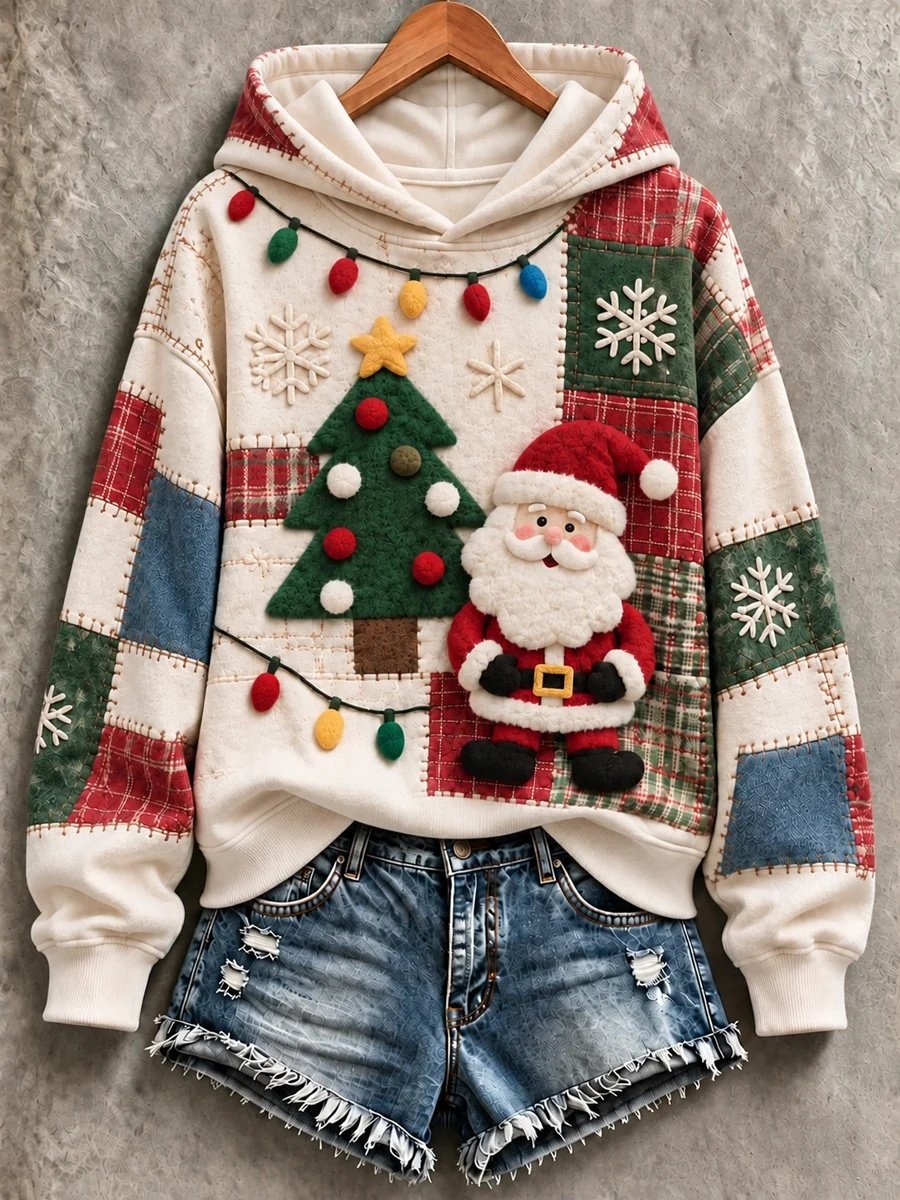 Christmas Print Hoodie Women_s Christmas Holiday Apparel Gifts For Birthday Girl