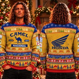 Ayrton Senna Camel Honda Racing F1 Racing Xmas Ugly Christmas Sweater Xmas F1 Attire