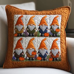 Gnome Quilted Pillow Case Cute Throw Pillows Birthday Gifts For Daughter