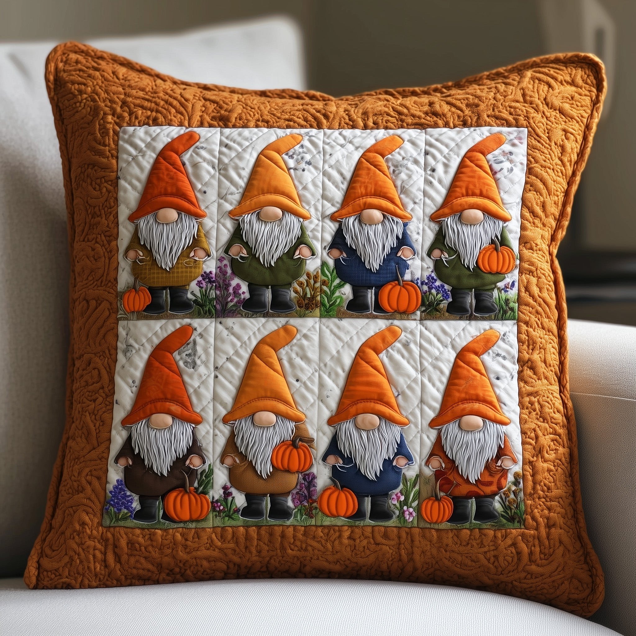 Gnome Quilted Pillow Case Cute Throw Pillows Birthday Gifts For Daughter