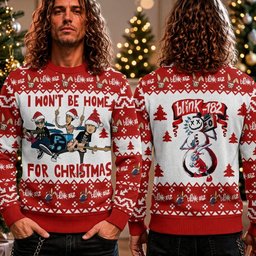Blink-182 I Wont Be Home For Christmas Snowman Ugly Christmas Sweater Blink-182 Xmas Wear