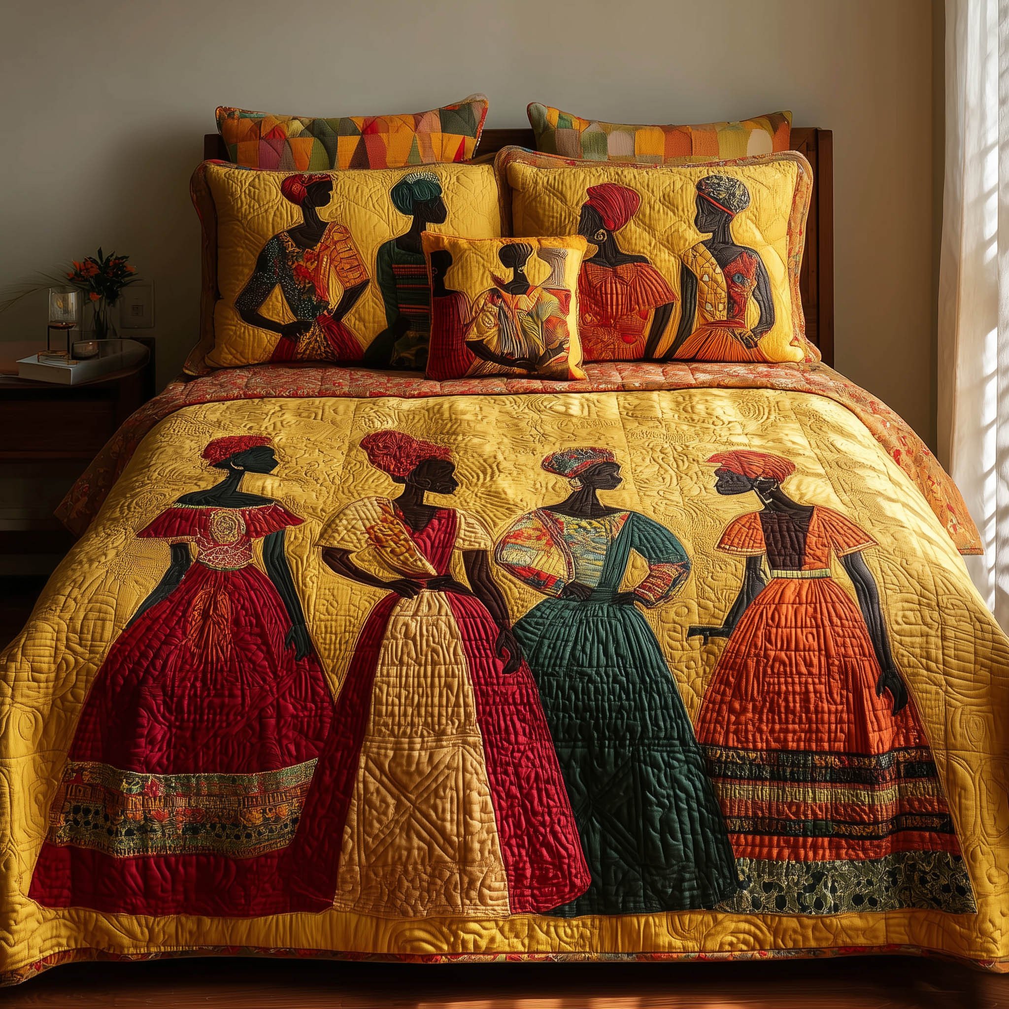Soulbound Roots Quilted Bedding Set Soulbound Best Duvet Covers Tribal Cultural Room Decor