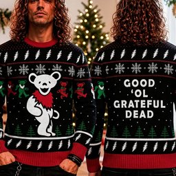 Grateful Dead Dancing Bear Good Ol Ugly Christmas Sweater Grateful Dead Xmas Wear