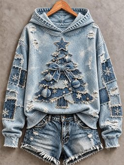 Christmas Tree Hoodie Women_s Vintage Christmas Clothing Unique Gift For Mom