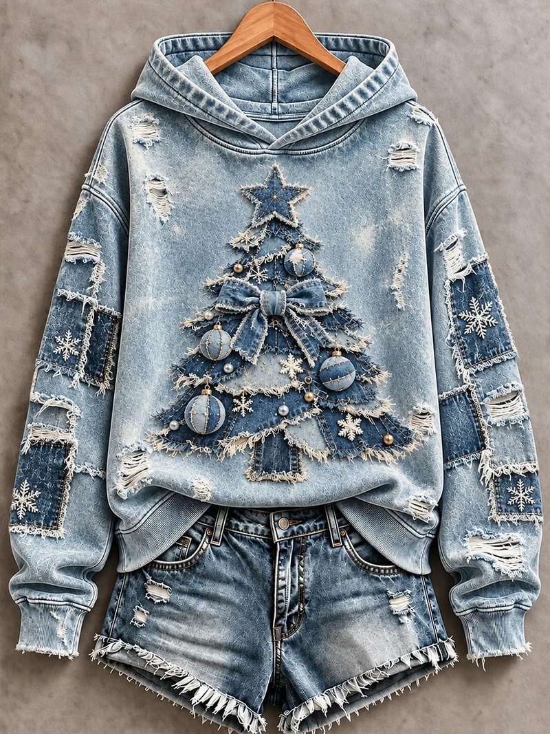 Christmas Tree Hoodie Women_s Vintage Christmas Clothing Unique Gift For Mom