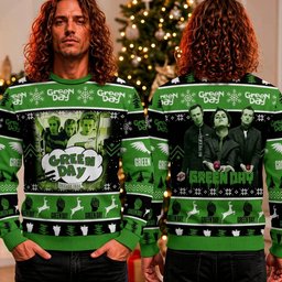 Green Day Band Chicago 1994 Dookie Ugly Christmas Sweater Green Day Holiday Gear