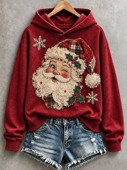Santa Hoodie Women_s Christmas Attire Xmas Gifts For Fashion Lovers