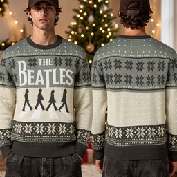 The Beatles Abbey Road Crosswalk Walking Ugly Christmas Sweater Beatles Xmas Clothes_