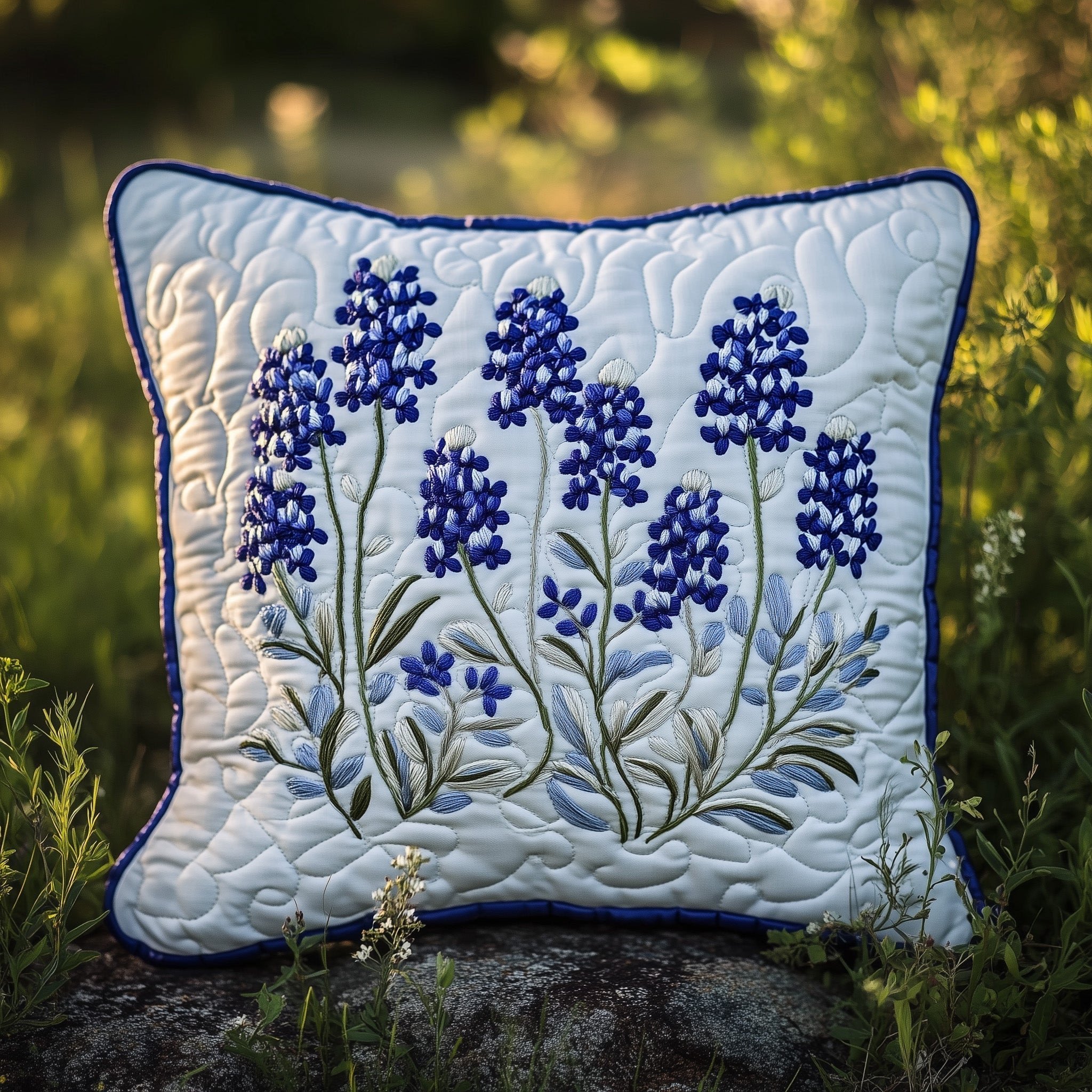 Texas Bloom Quilted Pillow Case Cute Throw Pillows Dad Birthday Gifts