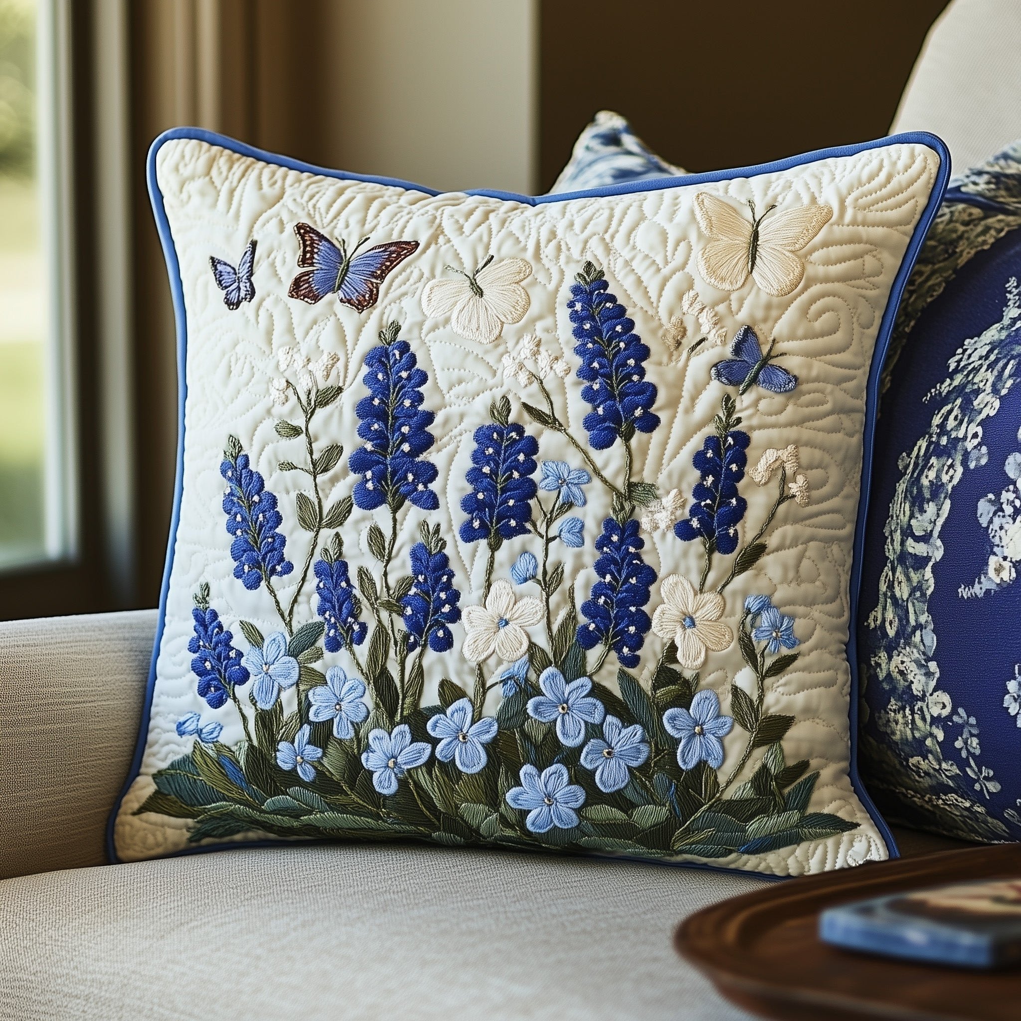 Texas Bloom Quilted Pillow Case Throw Pillows For Couch Gifts For Grandma