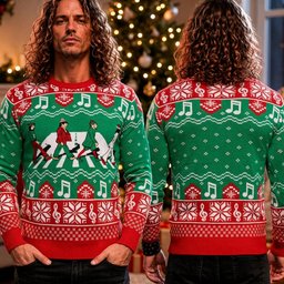 The Beatles Abbey Road Elf Abbey Road Crossing Ugly Christmas Sweater Beatles Apparel