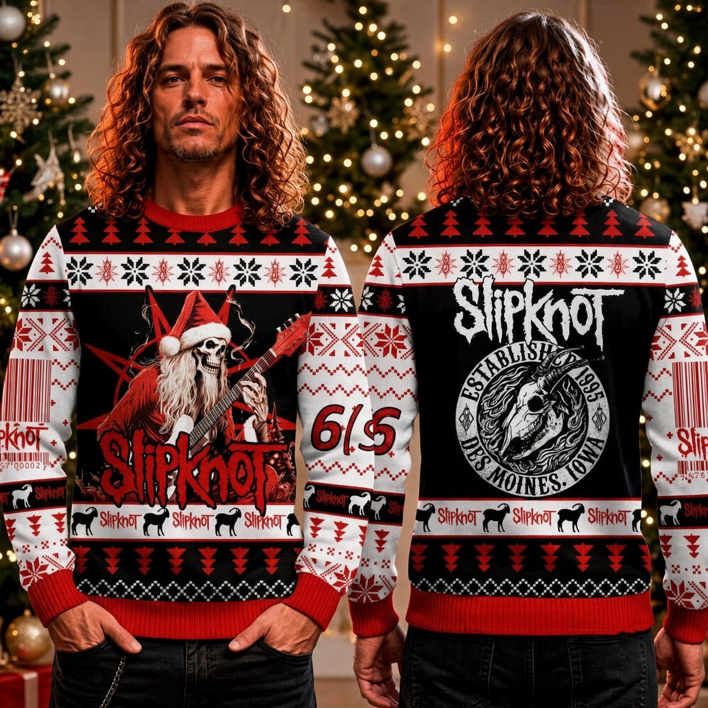 Slipknot Established Ugly Christmas Sweater Slipknot Holiday Clothing Fan Gifts