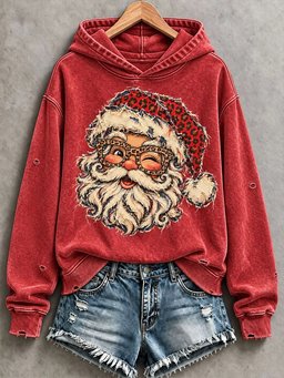 Christmas Print Casual Hoodie Women_s Xmas Holiday Gear Gifts For Friends