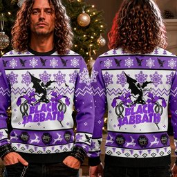 Black Sabbath Holiday Christmas Xmas Ugly Christmas Sweater Black Sabbath Xmas Attire