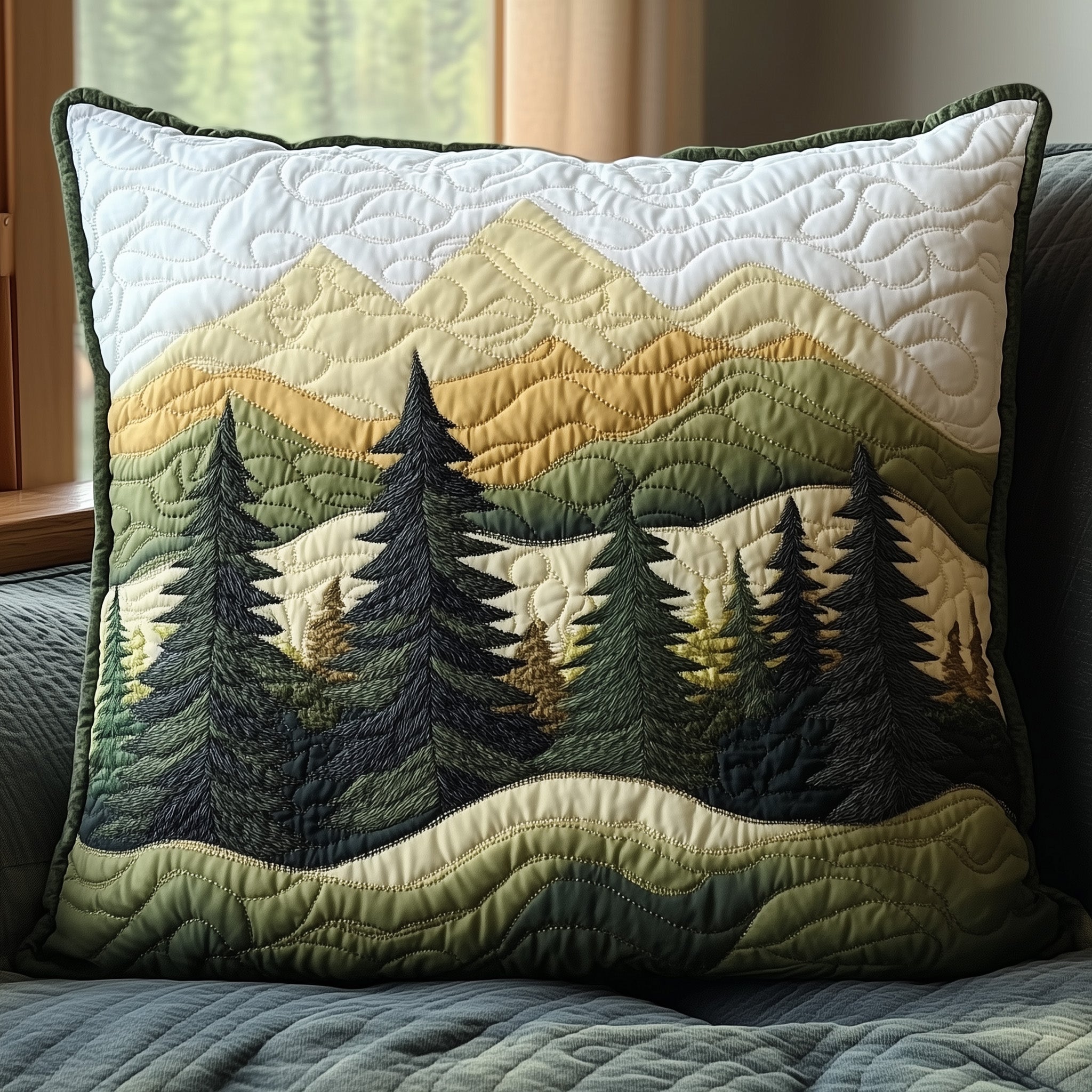 Forest Vibe Quilted Pillow Case Decorative Pillows For Couch Fathers Day Ideas
