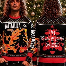 Metallica Load Album I_m Bleeding Glee Ugly Christmas Sweater Metallica Xmas Gear