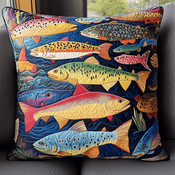 Treasuresfish Quilted Pillow Case Colorful Throw Pillows First Fathers Day Gift