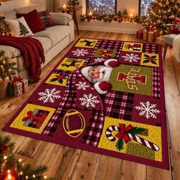 Iowa State Cyclones NCAA Christmas Quilted Area Rug Cyclones Home Decor Gift Guide