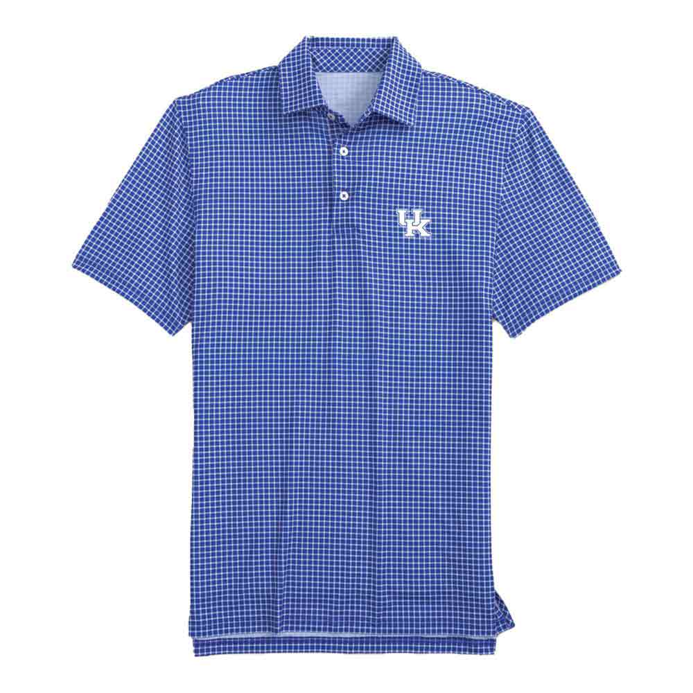 Kentucky Wildcats Merch Southern Tide Driver Dunes Edge Plaid Polo Shirt Wildcats Wear