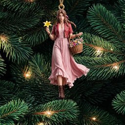 Aerith Gainsborough Final Fantasy VII Christmas Ornament Aerith Gainsborough Fan Merch